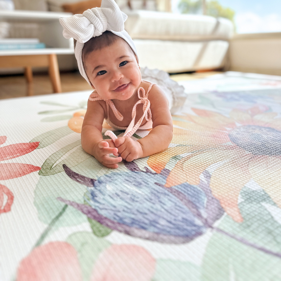 Large Baby Play Mat: Field of Flowers