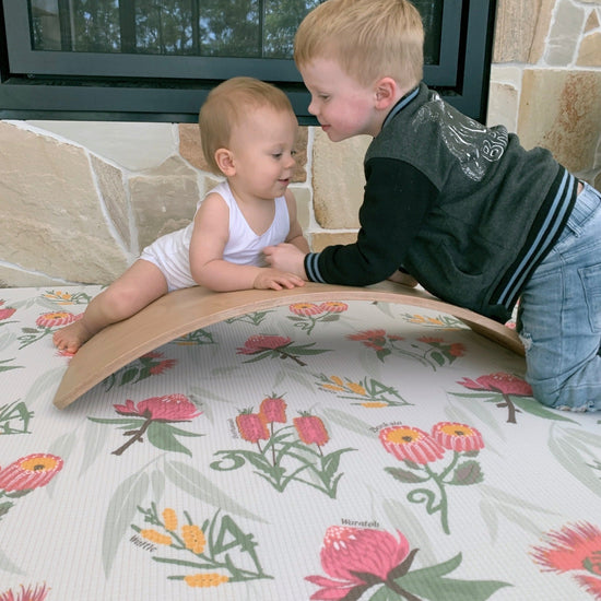 large floral play mat