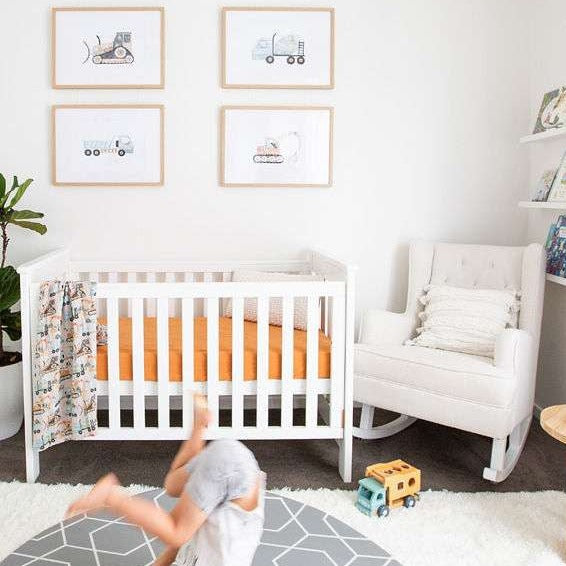 digger wall art nursery prints