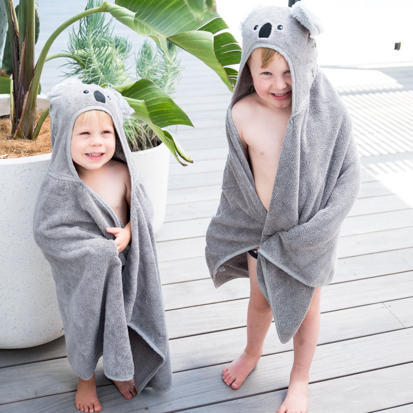 hooded koala towel