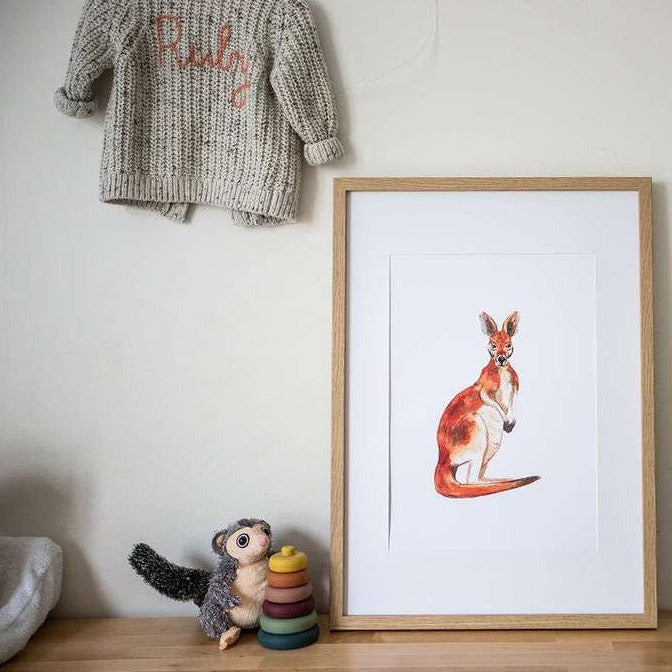Kangaroo art print