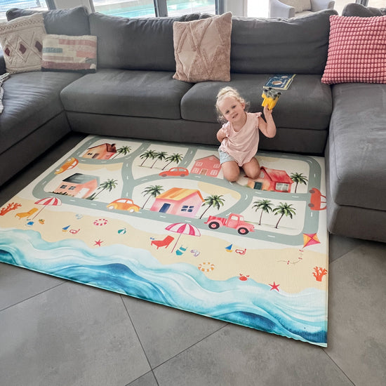 NEW Large Baby Play Mat: Beach Days Car Mat