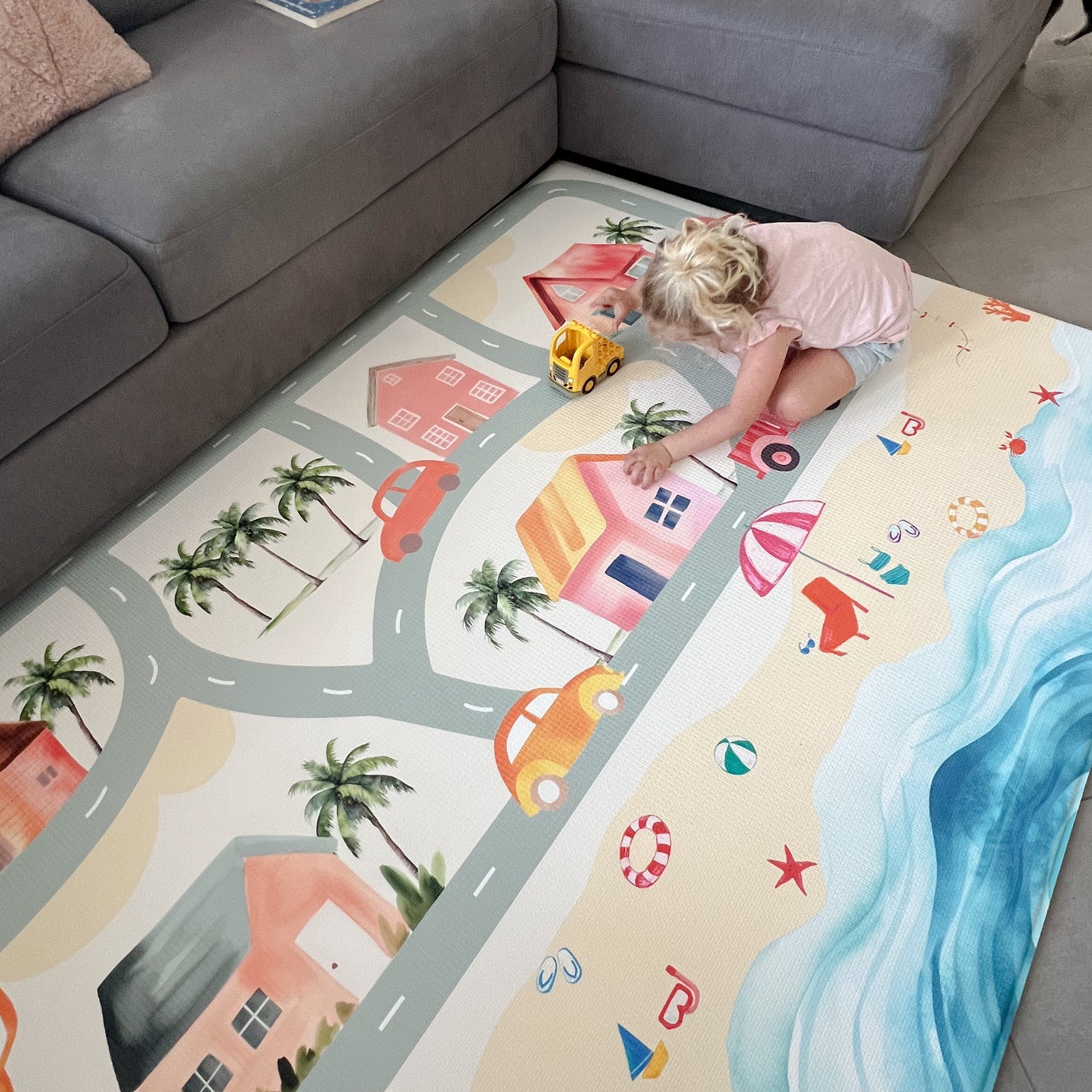 NEW Large Baby Play Mat: Beach Days Car Mat