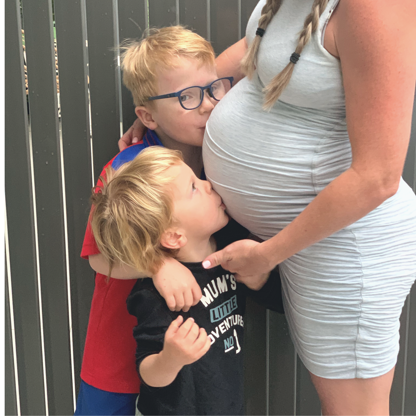Pregnant mum with two kids