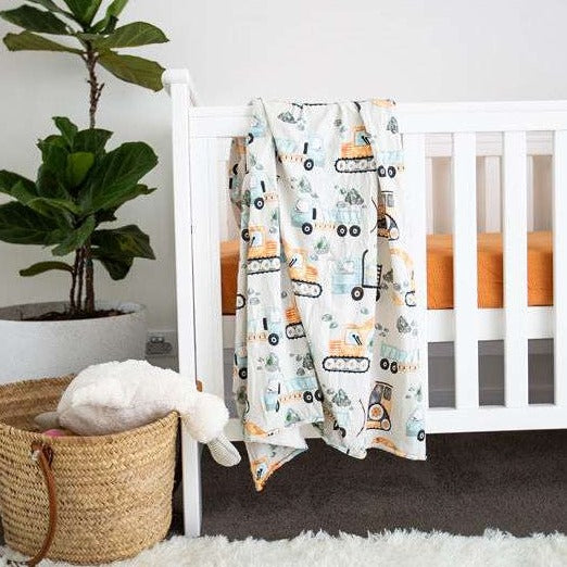 construction truck digger jersey swaddle
