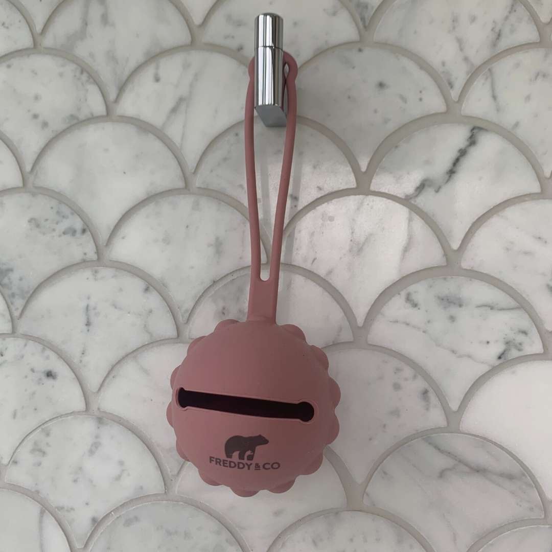pink silicone dummy holder