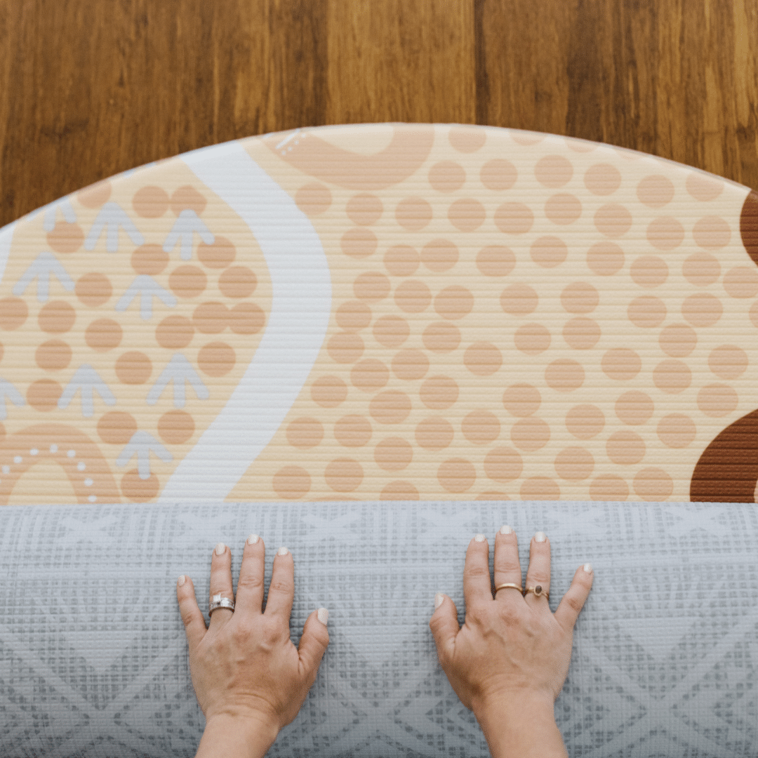 Load image into Gallery viewer, round aboriginal baby play mat
