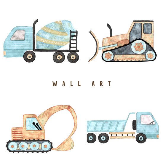 Ultimate Baby Nursery Bundle: Construction Truck including Play Mat